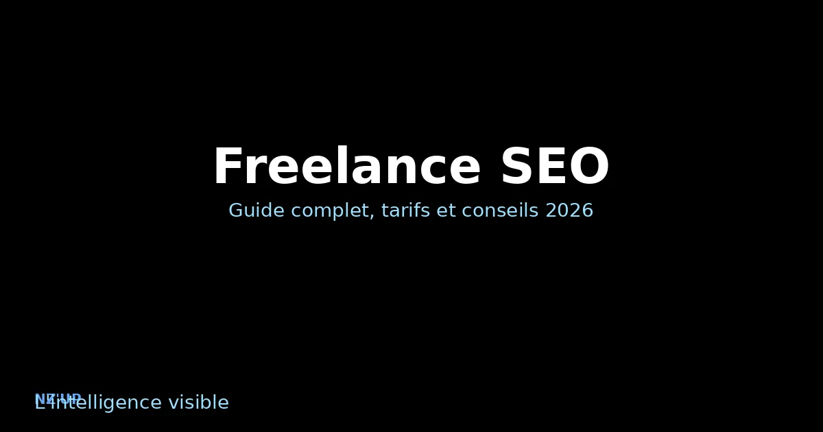 Freelance SEO - Guide complet écrit sur un tableau